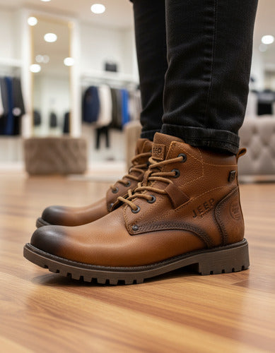 Botas Jeep Hombre Casuales De Piel 10156gmie