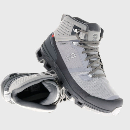 Tenis On Cloud Hombre Cloudrock 2 Waterproof Bota 63.98612 Gris Oscuro