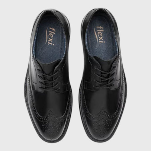 Zapatos Flexi Hombre Derby Dress Casual Piel 419407neg Negro