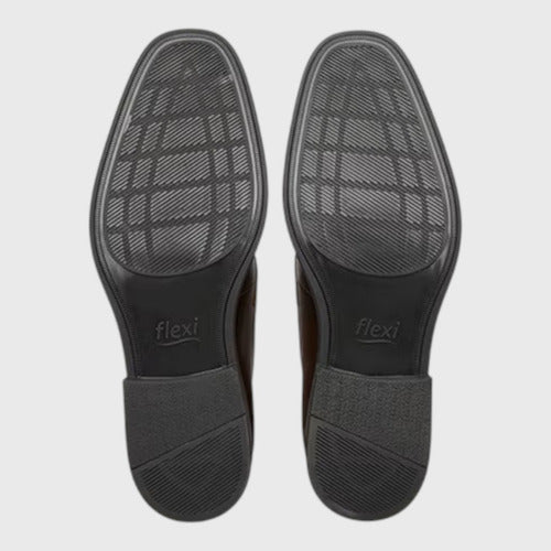 Zapatos Flexi Hombre Mocasín Semivestir Piel 421402dktan Dark Tan