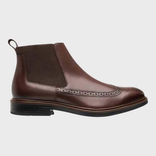 Botín Flexi Hombre Chelsea Casual Piel 400118nog Nogal