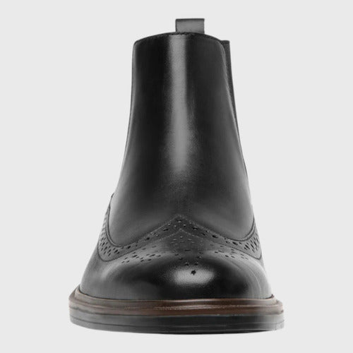 Botín Flexi Hombre Chelsea Casual Piel 400118neg Negro