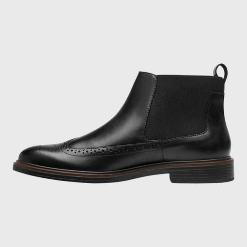 Botín Flexi Hombre Chelsea Casual Piel 400118neg Negro