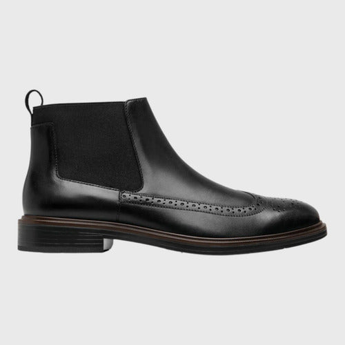 Botín Flexi Hombre Chelsea Casual Piel 400118neg Negro