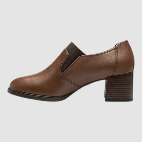 Zapatos Flexi Mujer Confort De Piel Y Tacón 137302dt Dark Tan