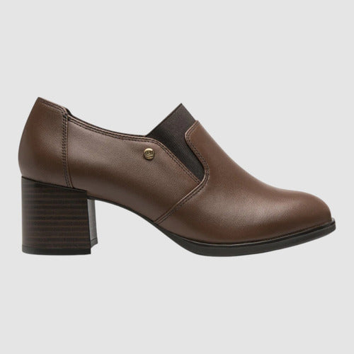 Zapatos Flexi Mujer Confort De Piel Y Tacón 137302dt Dark Tan