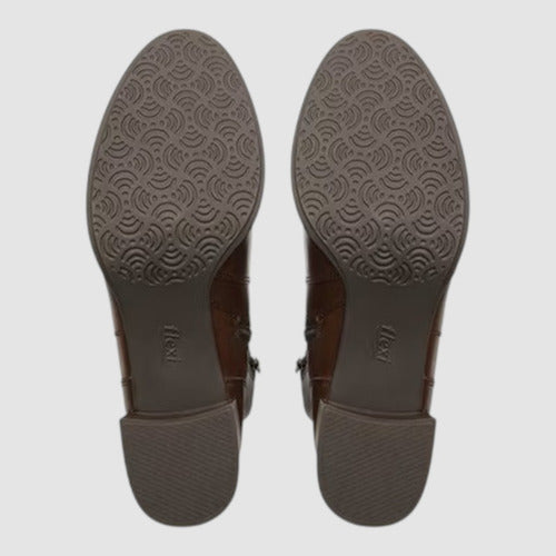 Botin Flexi Mujer Casual De Piel Y Tacon 137304tab Tabaco