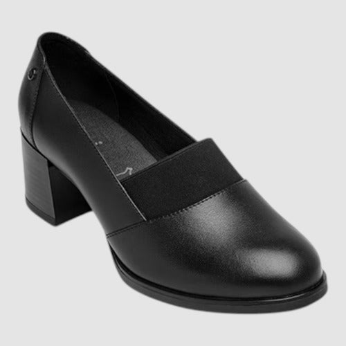 Zapatos Flexi Mujer Confort De Piel Y Tacon 137301neg Negro