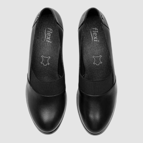 Zapatos Flexi Mujer Confort De Piel Y Tacon 137301neg Negro
