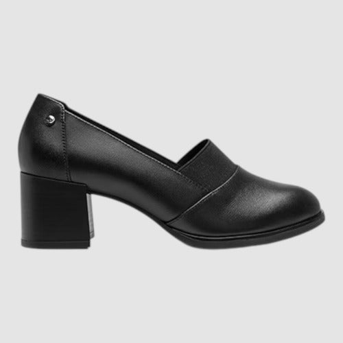 Zapatos Flexi Mujer Confort De Piel Y Tacon 137301neg Negro