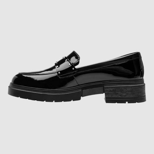 Zapatos Flexi Mujer Mocasin Casual Piel Charol 131902chneg Negro