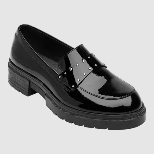 Zapatos Flexi Mujer Mocasin Casual Piel Charol 131902chneg Negro