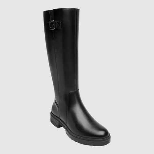 Botas Flexi Mujer Casual Largas De Piel 131910neg Negro