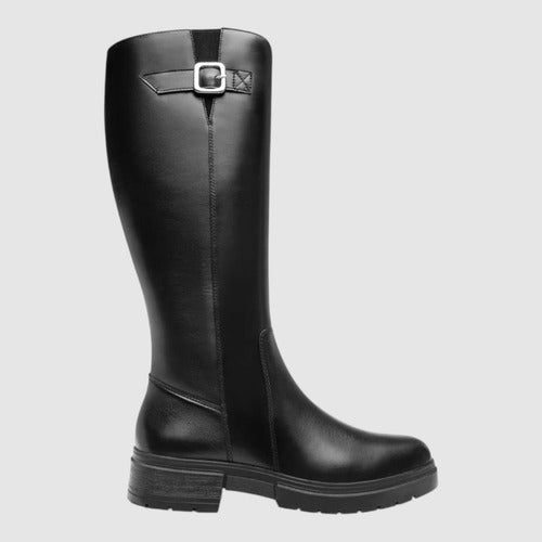 Botas Flexi Mujer Casual Largas De Piel 131910neg Negro