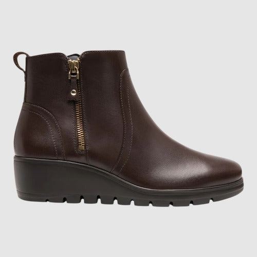 Botin Flexi Mujer Casual De Piel 104827mad Madera