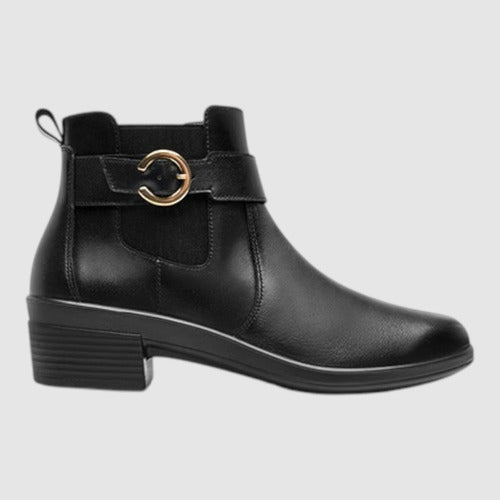 Botín Flexi Mujer Casual De Piel 130008neg Negro