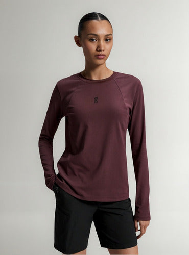 Playera On Cloud Mujer Deportiva M/larga Trek 1we30130398 Vino