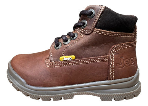 Botas Jeep Niño Casual Outdoor De Piel 25522