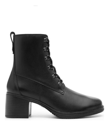 Bota Flexi Mujer Tipo Casual Militar De Piel 120504