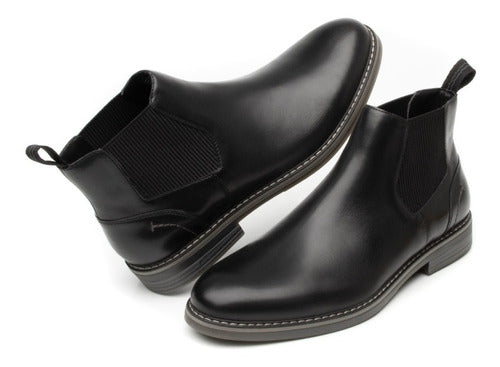 Botín Flexi Para Hombre Casual De Piel Y Confort 404604neg
