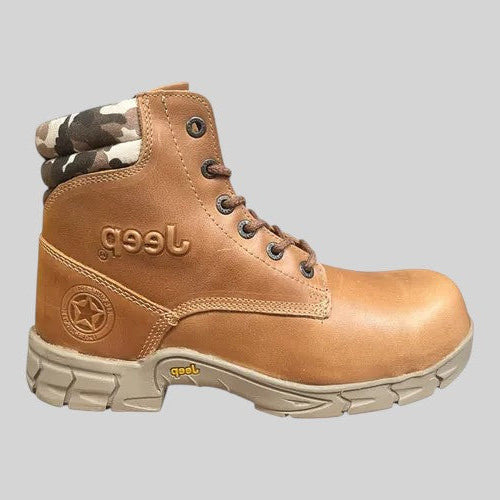 Botas Jeep Hombre Industrial Piel Con Casco 5124cmie Miel