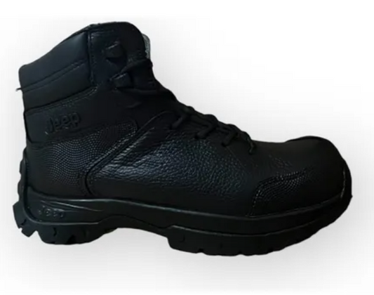 Bota Jeep Hombre Industrial Piel Con Casco De Acero 080