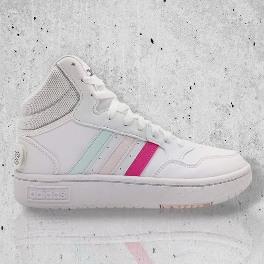 Tenis Adidas Mujer Hoops 3.0 Mid Blanco GX7235