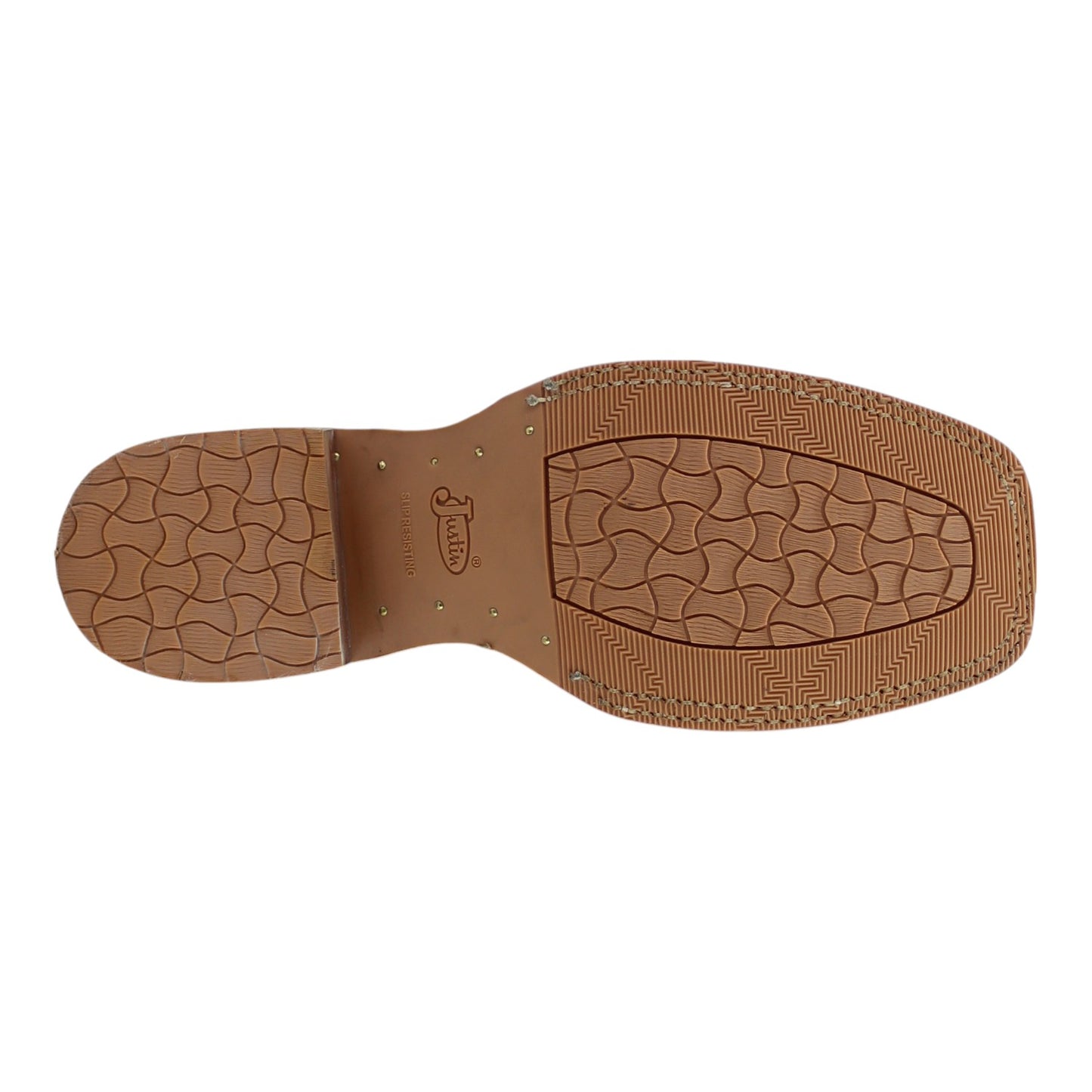 Botas Vaqueras Justin Hombre Premium Piel Jb5463 Café Lean Rust