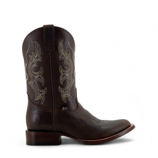 Botas Vaqueras Justin Hombre Crazy West Piel Jb5571 Café Crazy