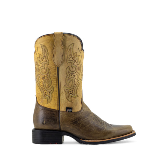Botas Vaqueras Justin Hombre Marshal Piel Jb5573 Café