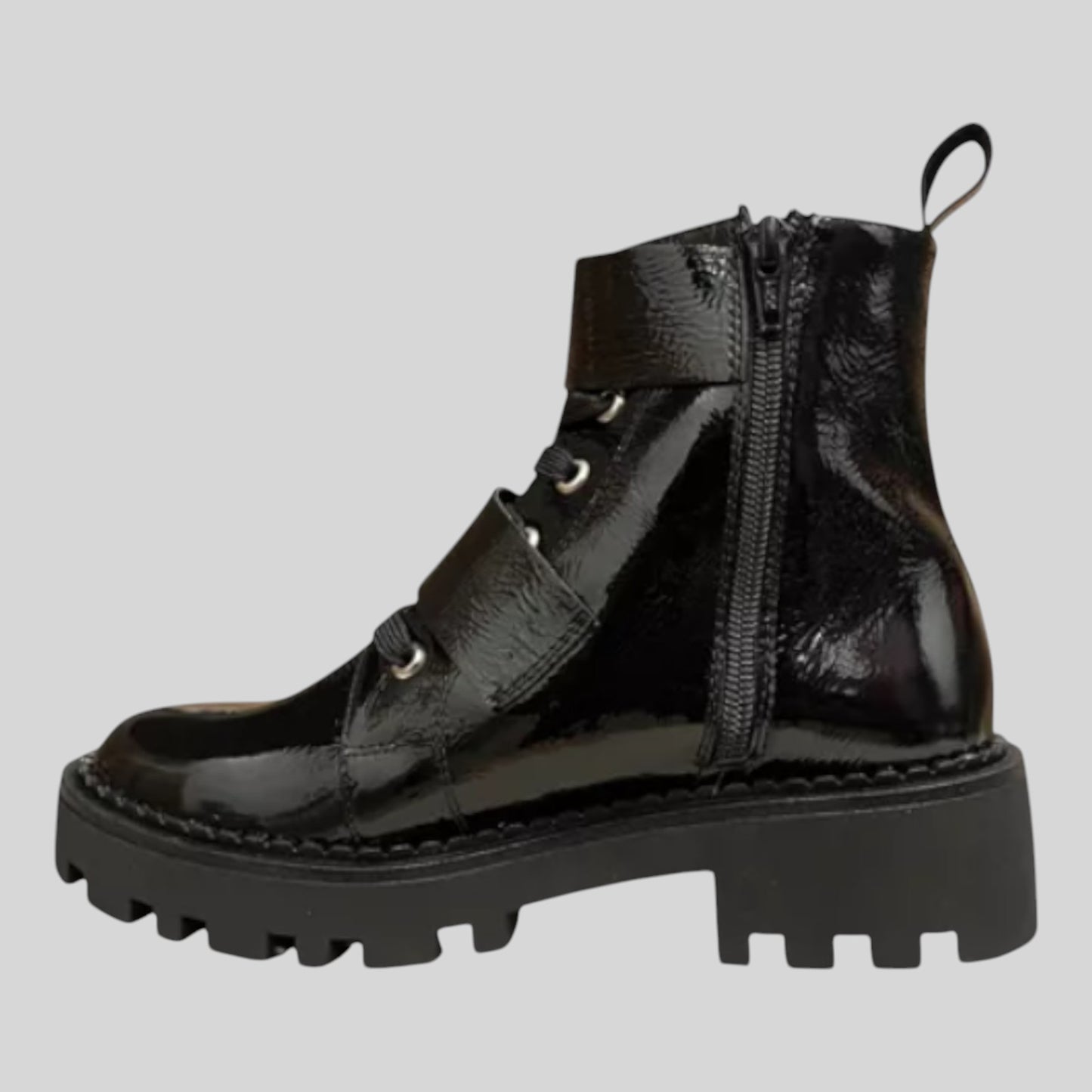 Botín Vicenza Mujer Casual Piel Charol 5002Neg