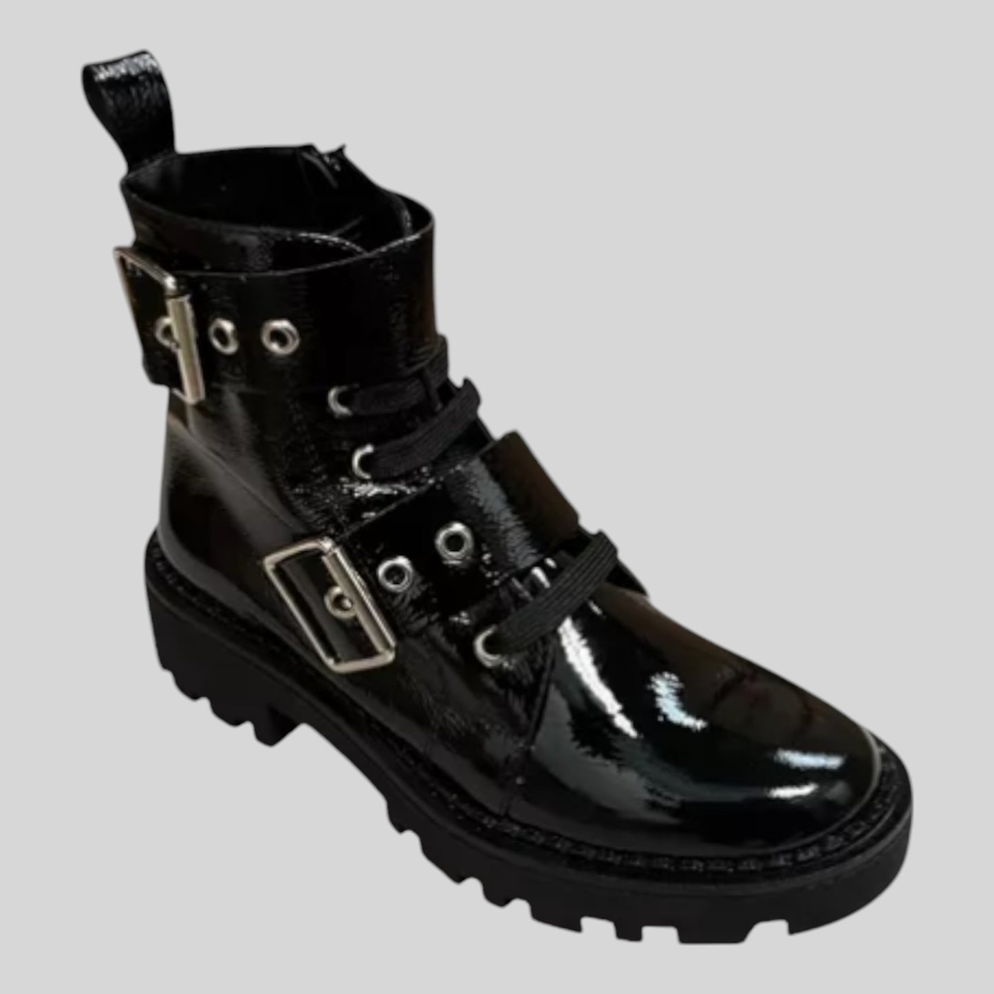 Botín Vicenza Mujer Casual Piel Charol 5002Neg